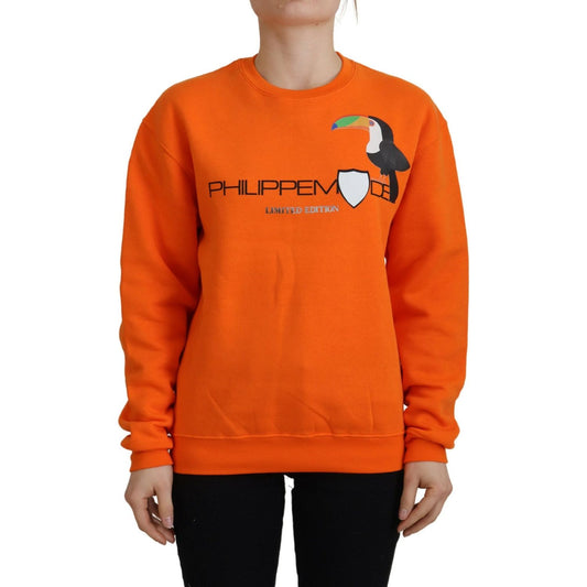 Philippe Model Orange Printed Long Sleeves Pullover Sweater TSH83290-40