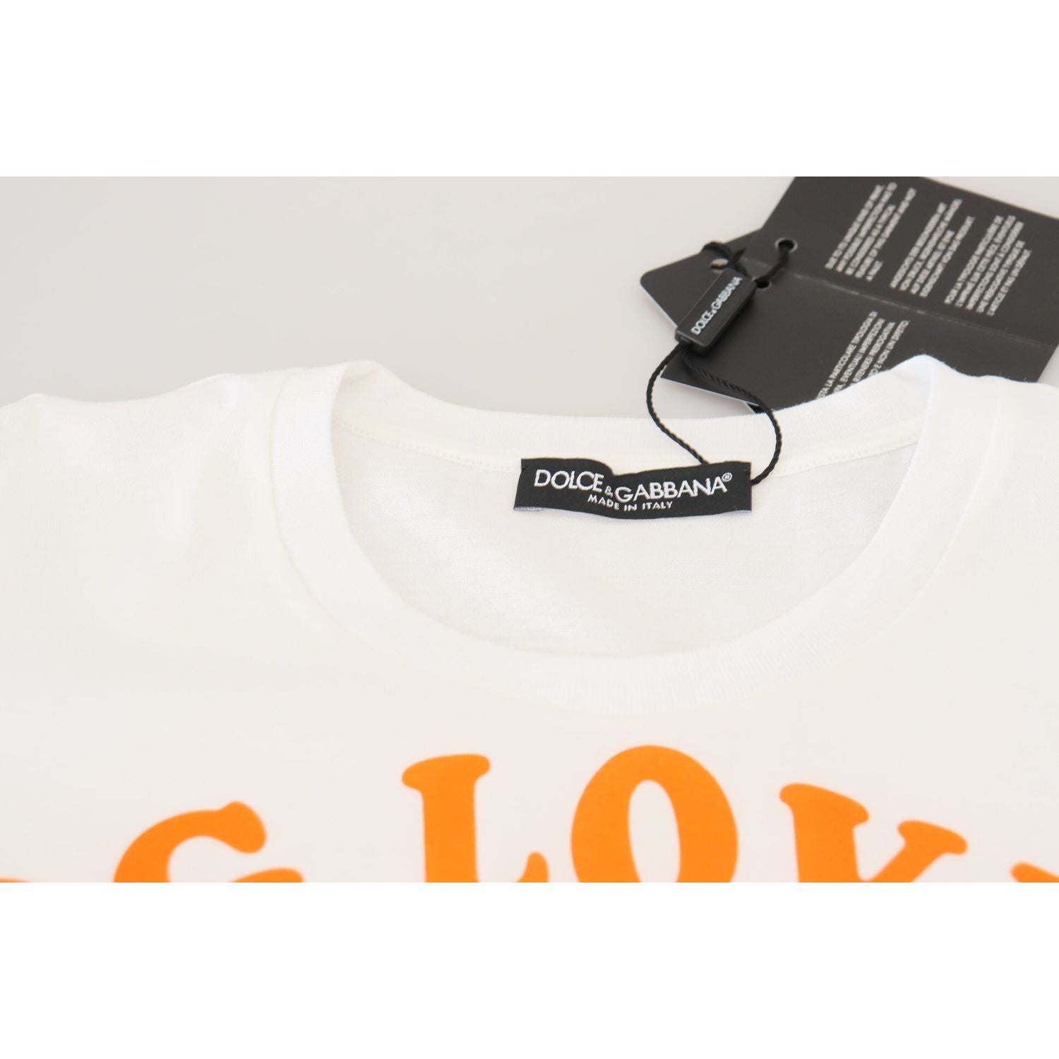 Dolce & Gabbana White Cotton DG Loves SUD  T-shirt