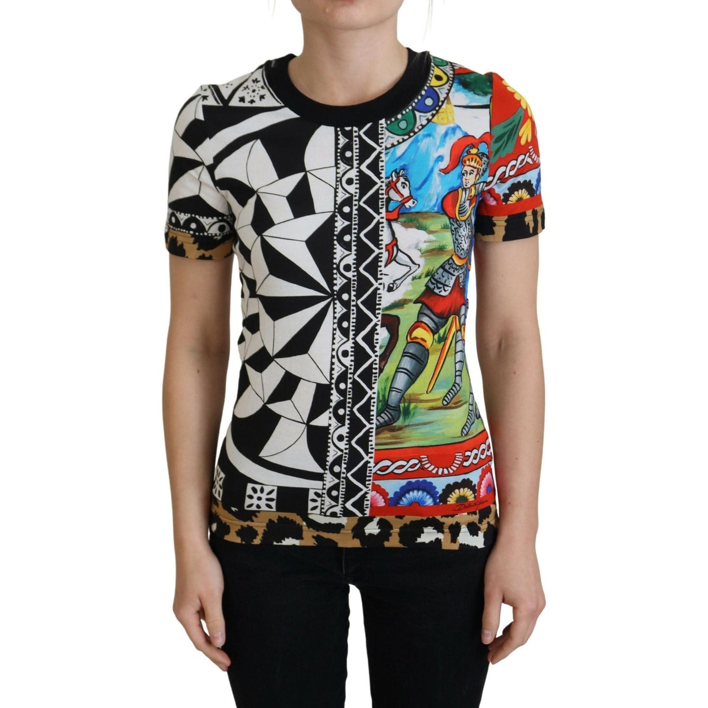 Dolce & Gabbana Multicolor Printed Women Exclusive Shirt Top