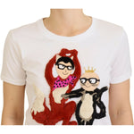 Dolce & Gabbana T-shirt Top White Textured Short Sleeve TSH83663 -40