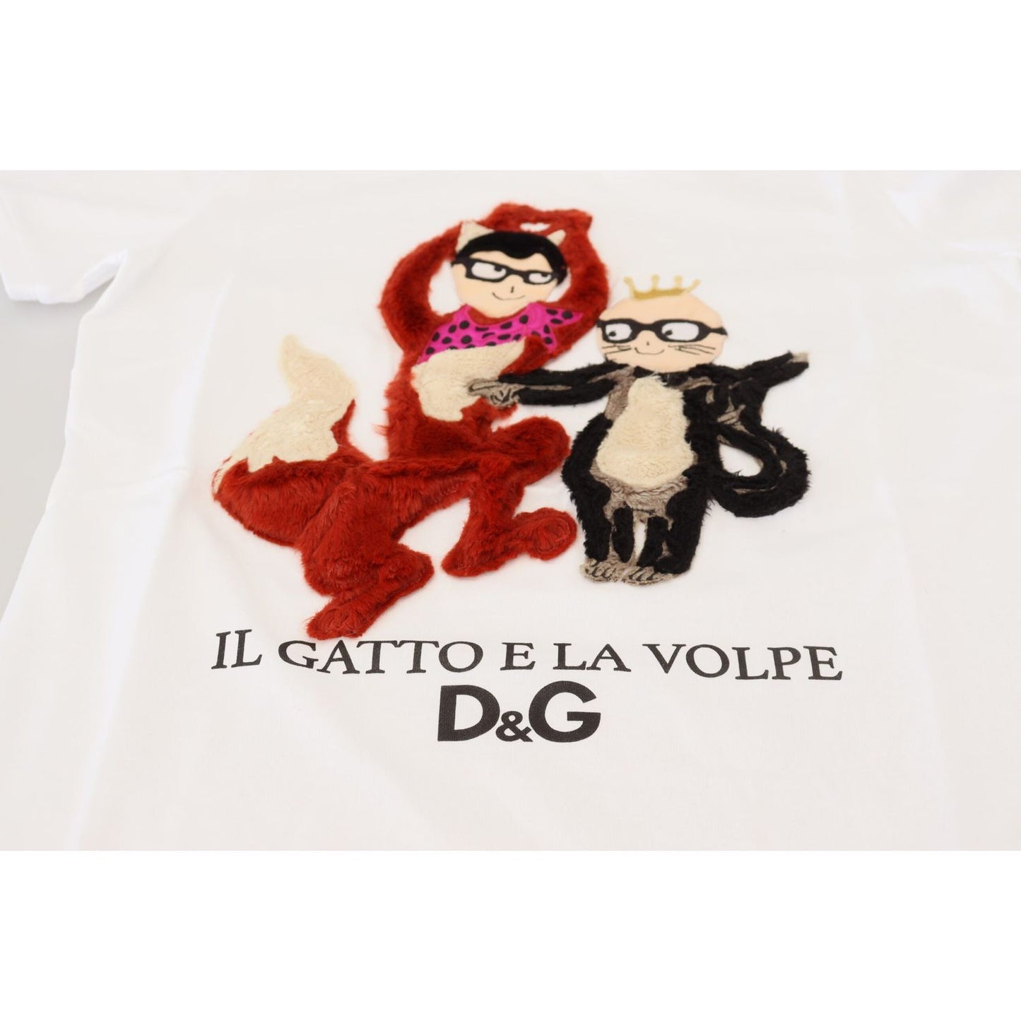 Dolce & Gabbana T-shirt Top White Textured Short Sleeve TSH83663 -40