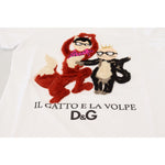 Dolce & Gabbana T-shirt Top White Textured Short Sleeve TSH83663 -40