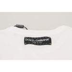 Dolce & Gabbana T-shirt Top White Textured Short Sleeve TSH83663 -40