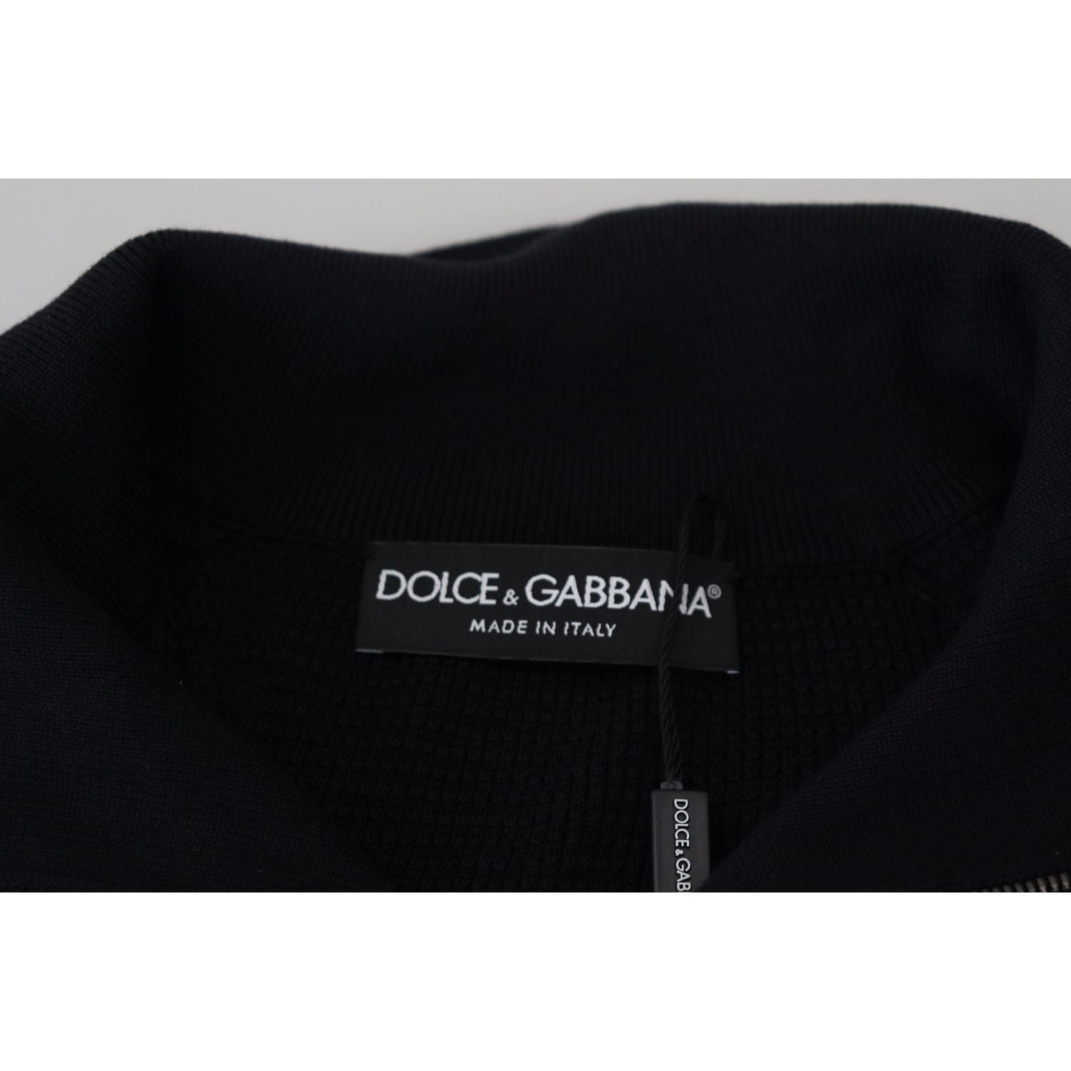 Dolce & Gabbana Black Silk Turtle Neck Pullover Sweater