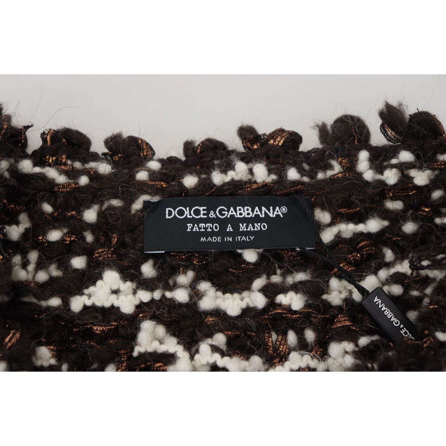 Dolce & Gabbana Brown Knitted Wool Fatto A Mano Sweater TSH83881- 44
