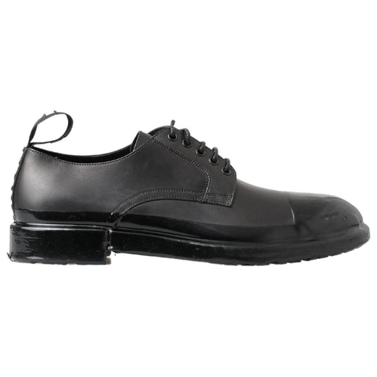 Dolce & Gabbana Black Leather Derby Dress Shoes