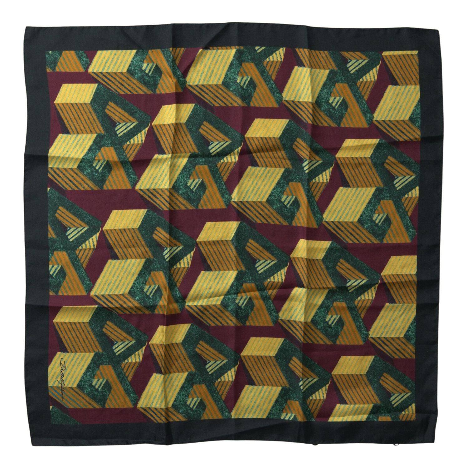 Dolce & Gabbana Multicolor Printed Square Handkerchief Scarf