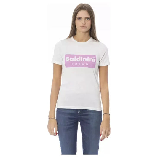Baldinini Trend White Cotton Women T-Shirt BA-23904-XS