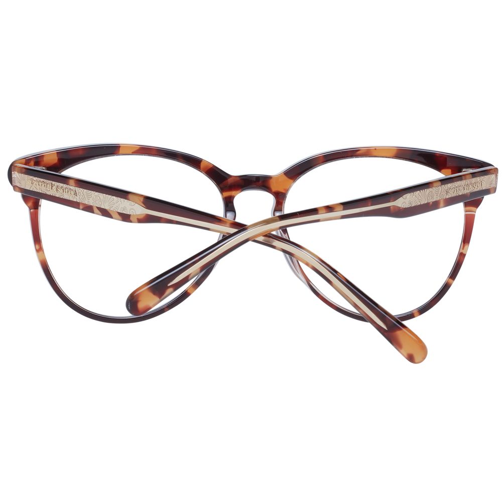 Scotch & Soda Brown Women Glasses Frame, full-rim plastic, round style, 55-16-140 size with demo lenses, branded case included.