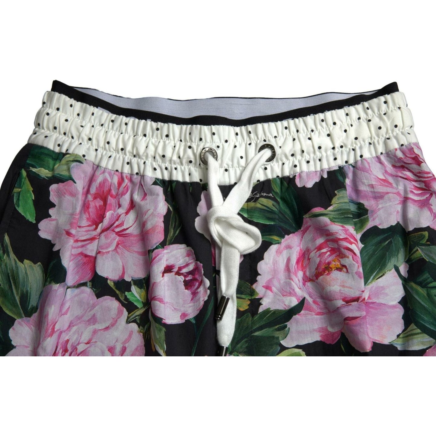 Dolce & Gabbana Multicolor Peony Joggers Cotton Men Pants