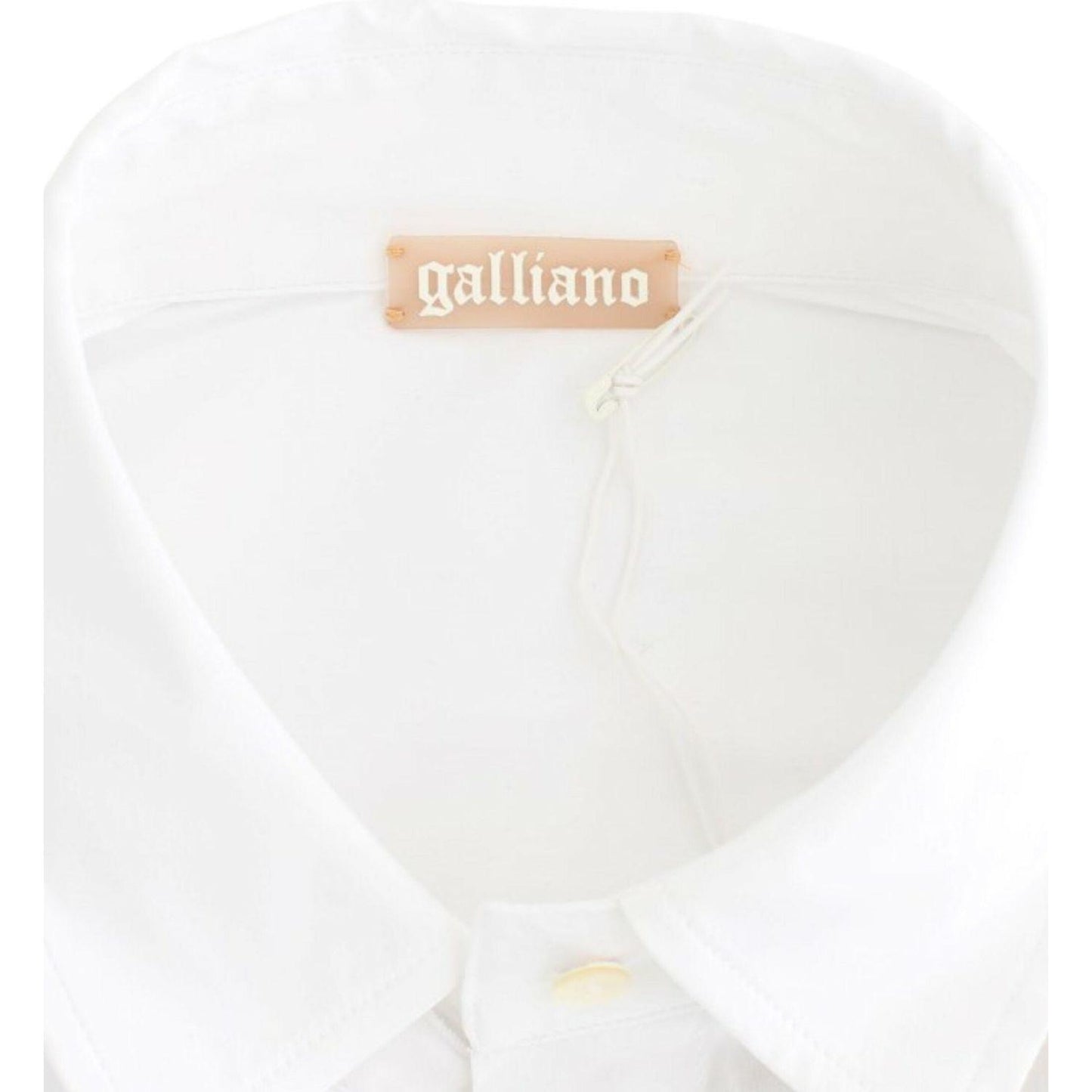 John Galliano White Cotton Shirt Top