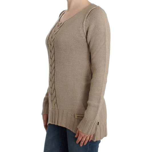 Cavalli Beige knitted wool sweater SIG12108-4
