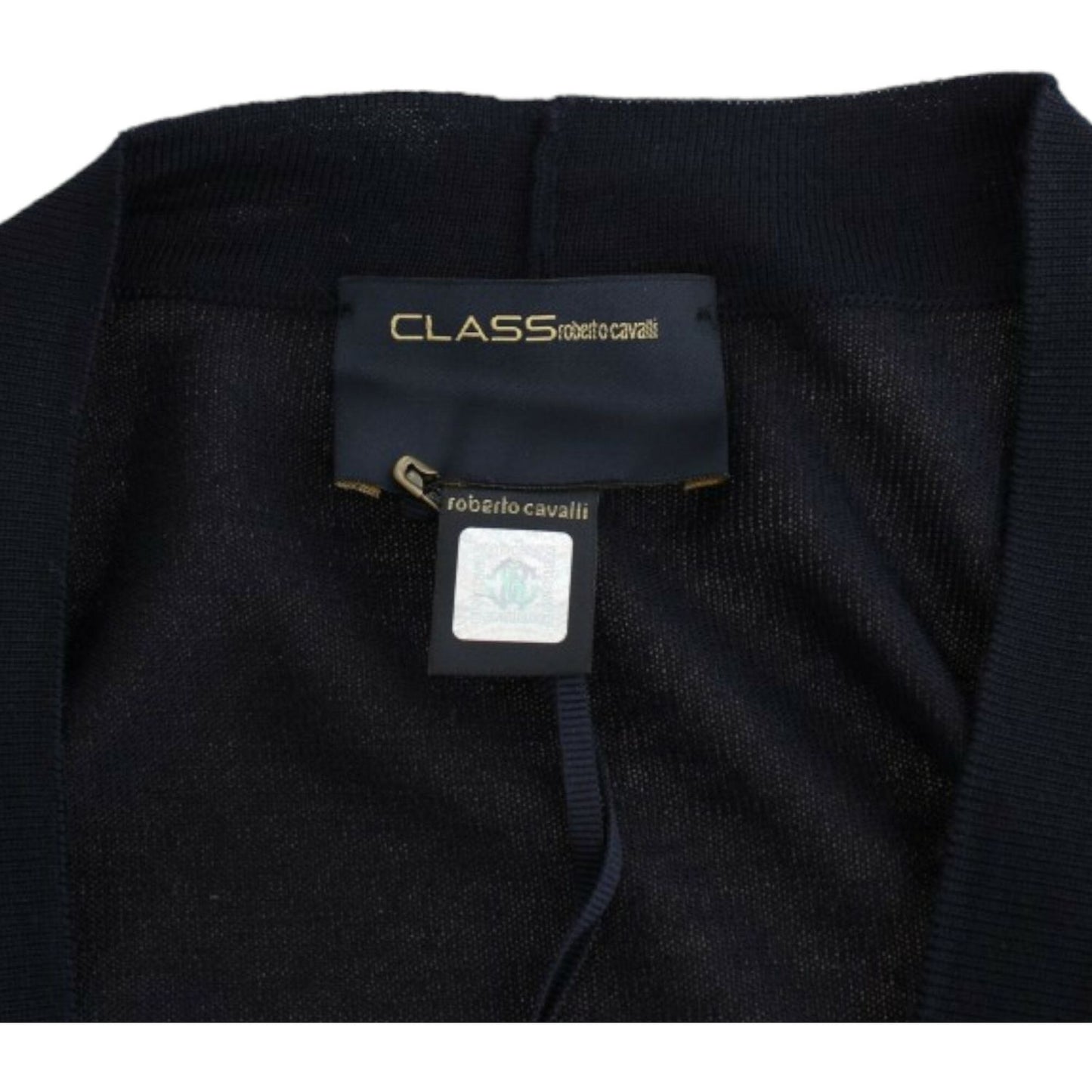 Cavalli Black cropped wool cardigan