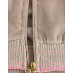 Cavalli Beige velvet zipup sweater SIG11836-1