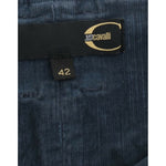 Cavalli Blue corduroy pencil skirt