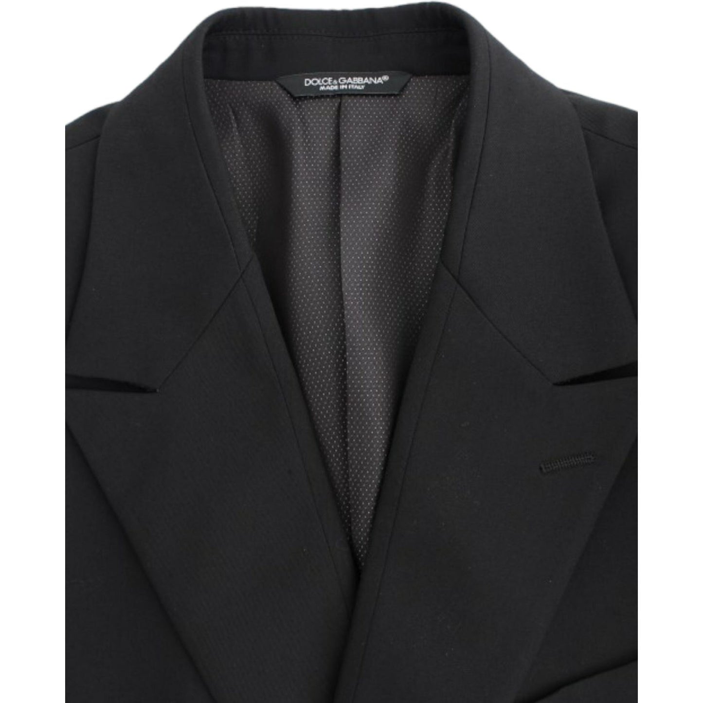 Dolce & Gabbana Black wool slim fit blazer