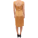 Dolce & Gabbana Bronze silk sheath dress GSS11464-1