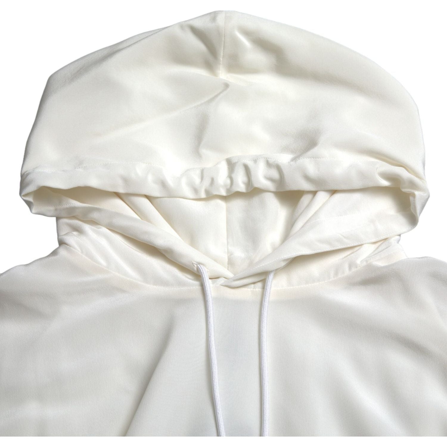 Dolce & Gabbana White Floral Print Hooded Pullover Sweater