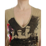 Costume National Beige motive print t-shirt SIG12528-1