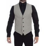 Dolce & Gabbana Beige Silk Blend Dress Formal Vest Gilet GSS15106-1