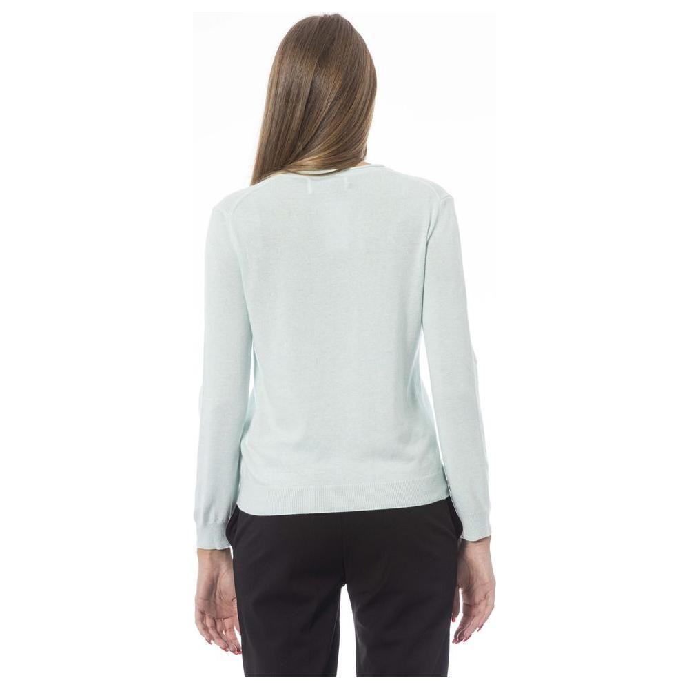Baldinini Trend Light Blue Polyamide Sweater