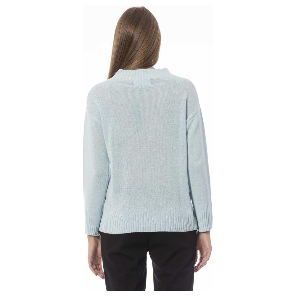 Baldinini Trend Light Blue Wool Sweater