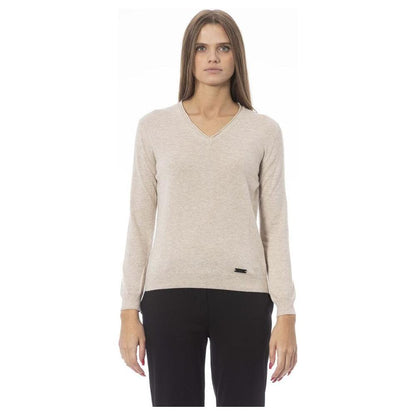 Baldinini Trend Beige Cashmere Women Sweater