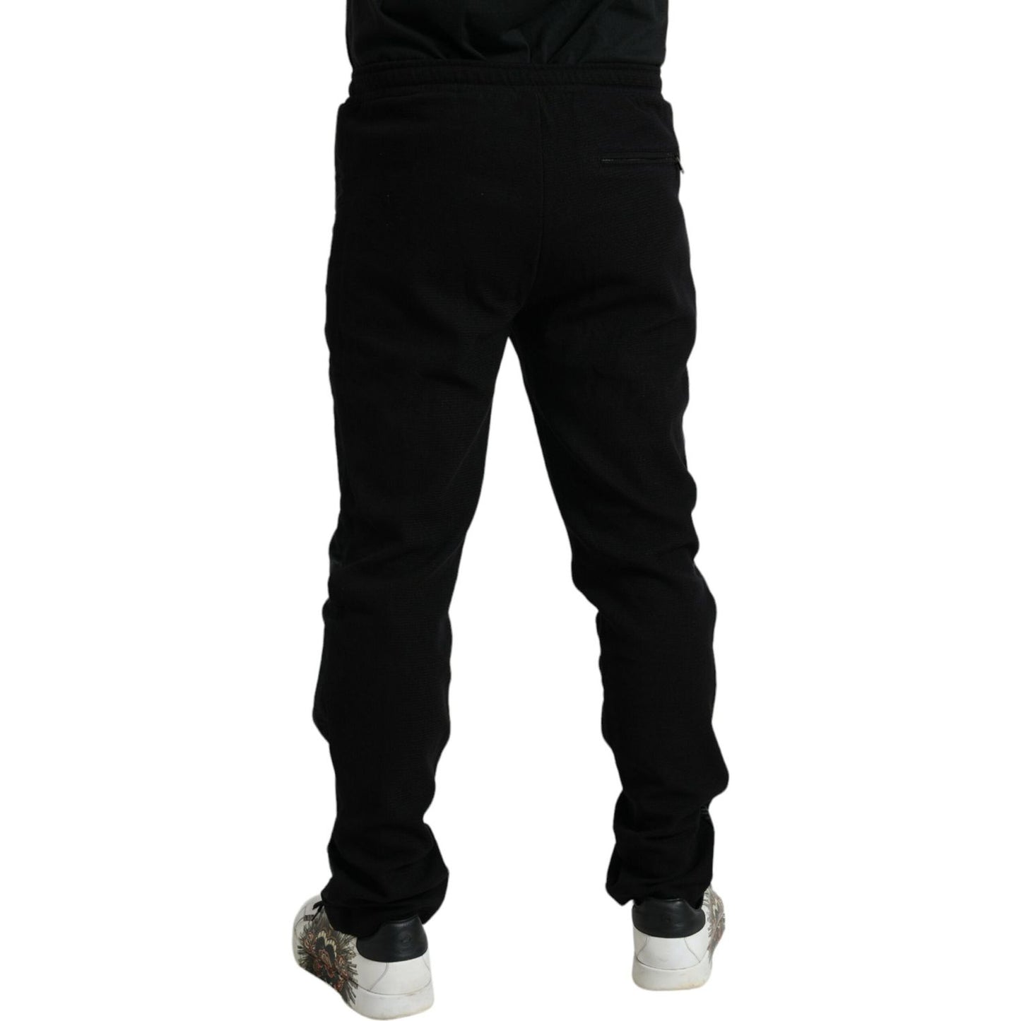 Dolce & Gabbana Black Cotton Blend Jogger Sweatpants Pants