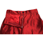 Dolce & Gabbana Elegant High Waist Wide Leg Silk Pants Dolce & Gabbana Firebrick