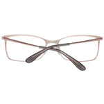 Hugo Boss Brown Women Glasses Frame, metal rectangle with demo lenses, size 55-0-140, full-rim style, includes branded case, brown color.