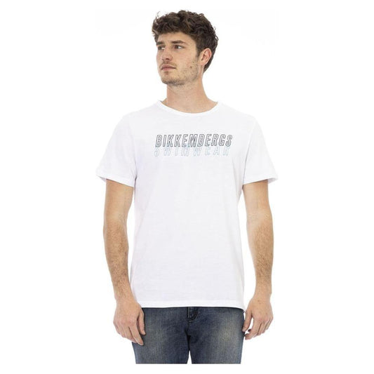 Bikkembergs White Cotton Men T-Shirt BI-22051-L