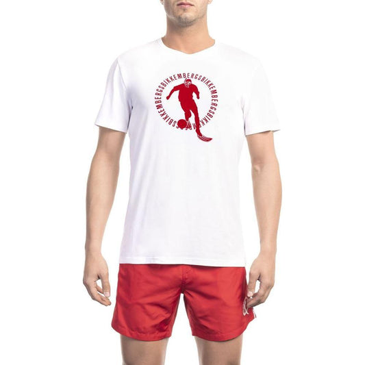 Bikkembergs White Cotton Men T-Shirt BI-22057-XXL