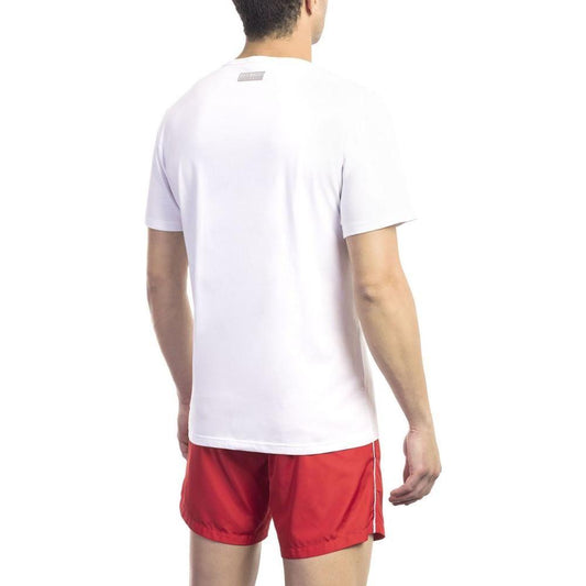 Bikkembergs White Cotton Men T-Shirt BI-22057-XXL