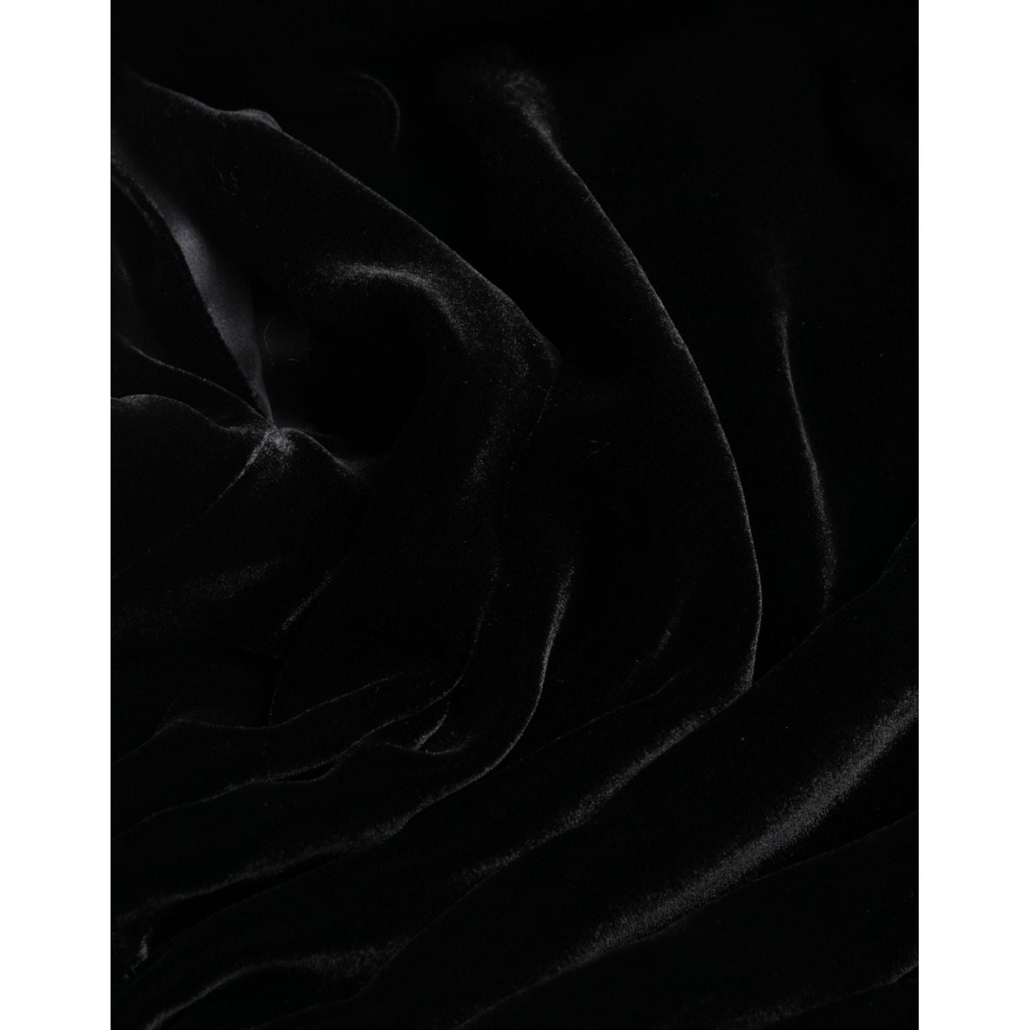 Dolce & Gabbana Black Velvet Fitted Padded Shoulder Blouse Top