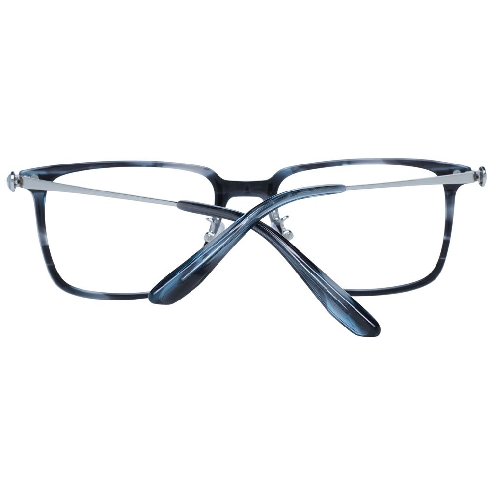 BMW Gray Men Glasses Frame - Rectangle, full-rim plastic, size 54-18-150, grey color with demo lenses, includes branded case.
