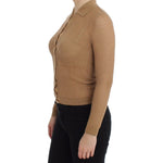 Dolce & Gabbana Beige Knitted Cotton Polo Cardigan Sweater SIG13249-1