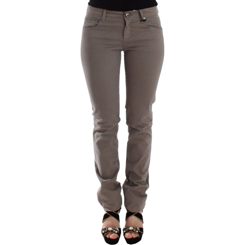 Ermanno Scervino Taupe Beige Slim Jeans Denim Pants Skinny SIG12685-1