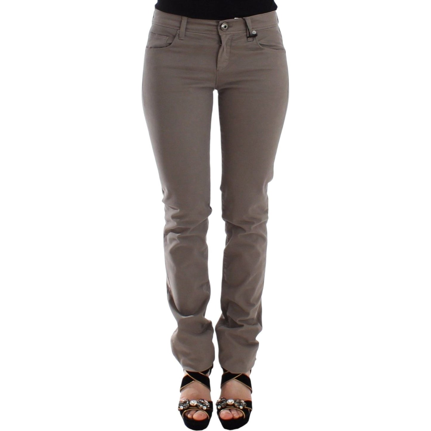 Ermanno Scervino Taupe Beige Slim Jeans Denim Pants Skinny SIG12685-1