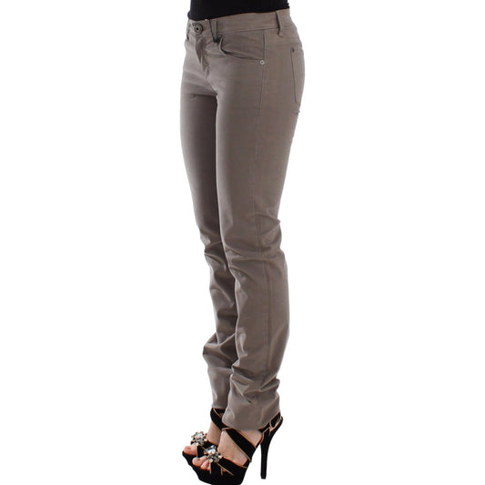 Ermanno Scervino Taupe Beige Slim Jeans Denim Pants Skinny SIG12685-1
