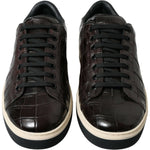 Dolce & Gabbana Elegant Exotic Leather Low-Top Sneakers Dolce & Gabbana Black