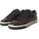 Dolce & Gabbana Elegant Exotic Leather Low-Top Sneakers Dolce & Gabbana Dark Slate Gray