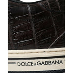 Dolce & Gabbana Elegant Exotic Leather Low-Top Sneakers Dolce & Gabbana Light Gray