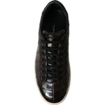 Dolce & Gabbana Elegant Exotic Leather Low-Top Sneakers Dolce & Gabbana Black