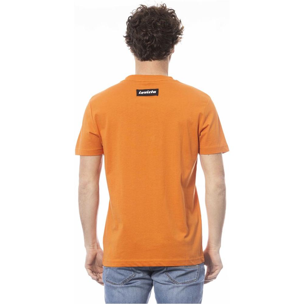 Invicta Orange Cotton Men T-Shirt IN-24031-S