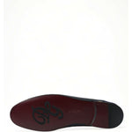 Dolce & Gabbana Blue Crocodile Leather Loafers Slip On Shoes