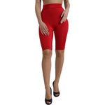 Dolce & Gabbana Red Stretch High Waist Cropped Leggings Pants PAN74928-40