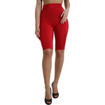 Dolce & Gabbana Red Stretch High Waist Cropped Leggings Pants PAN74928-40