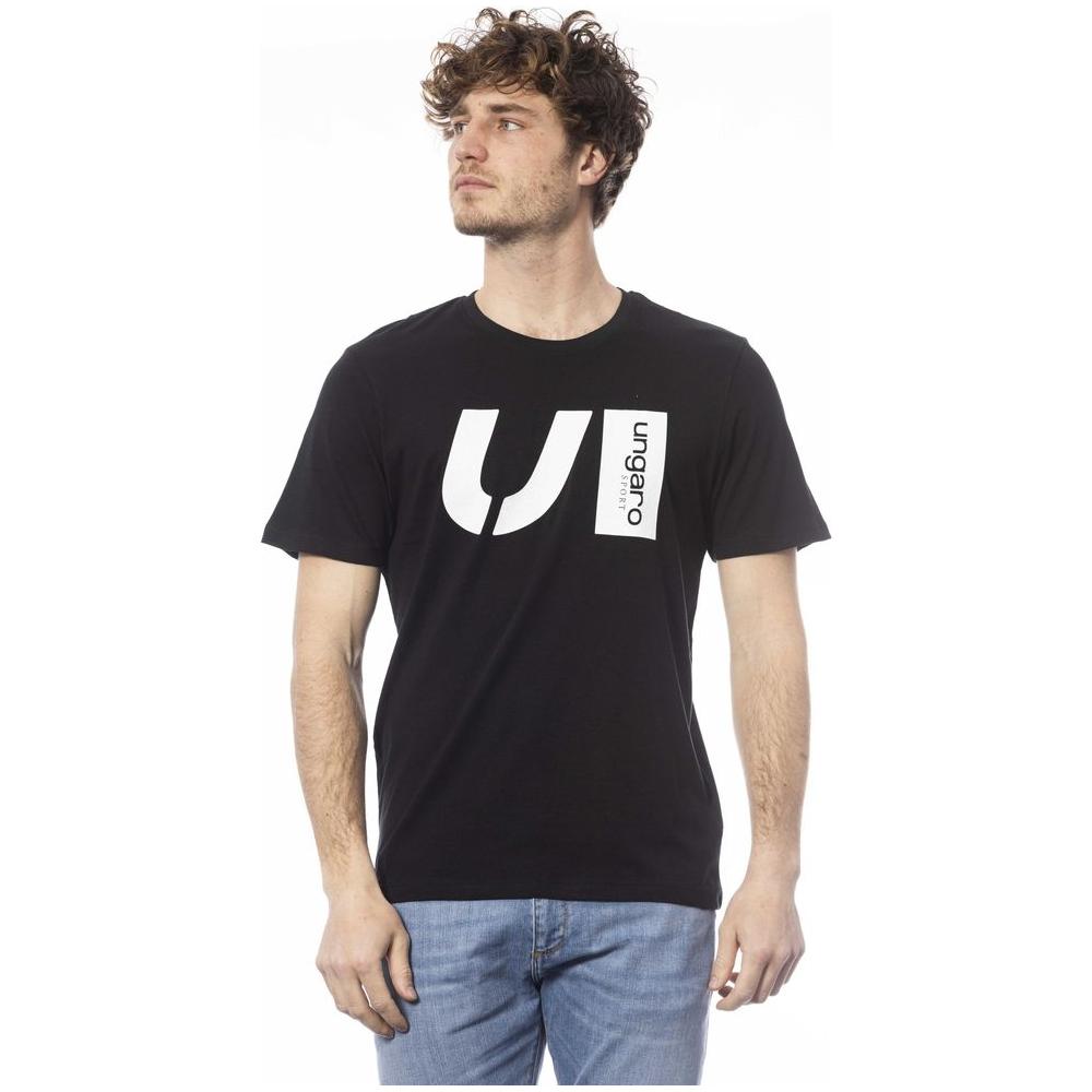 Ungaro Sport Black Cotton Men T-Shirt