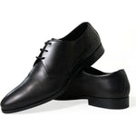 Dolce & Gabbana Black Leather Lace Up Formal Derby Dress Shoes MV5564-43