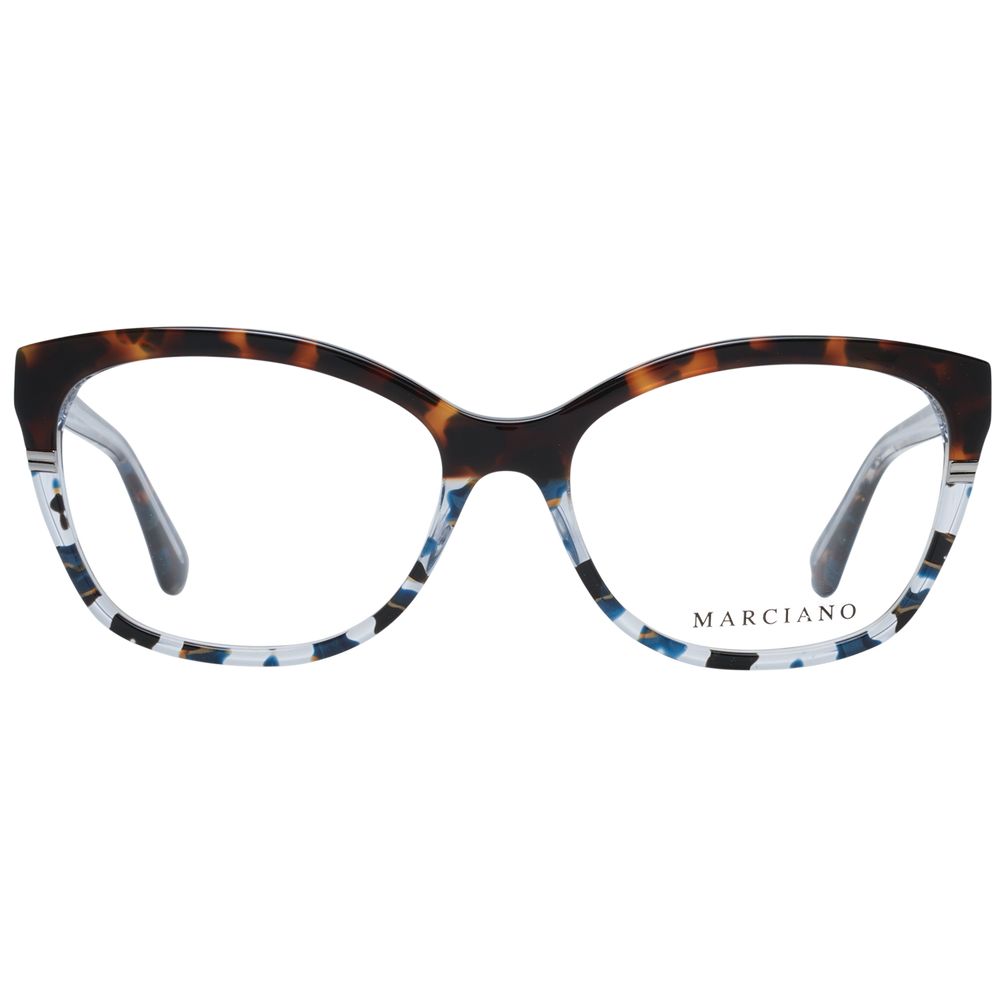 Marciano by Guess Brown Women Glasses Frame, butterfly style, full-rim plastic frame, demo lenses, branded case included.